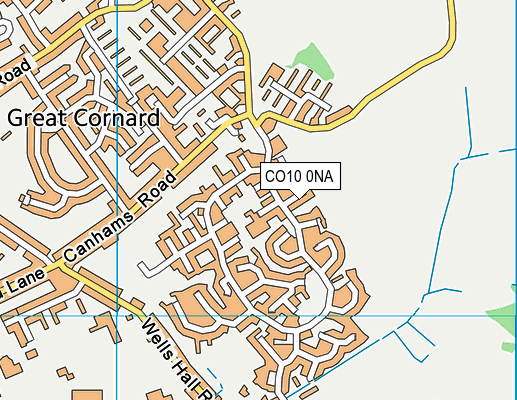 CO10 0NA map - OS VectorMap District (Ordnance Survey)