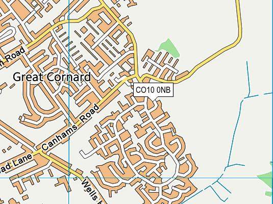 CO10 0NB map - OS VectorMap District (Ordnance Survey)
