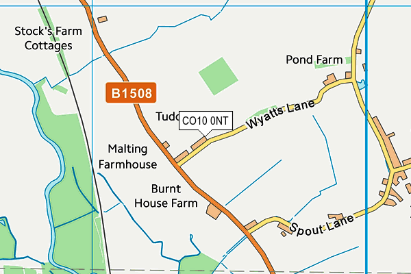 CO10 0NT map - OS VectorMap District (Ordnance Survey)