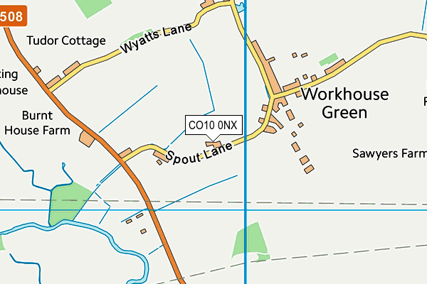CO10 0NX map - OS VectorMap District (Ordnance Survey)