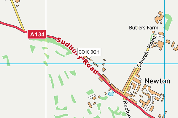 CO10 0QH map - OS VectorMap District (Ordnance Survey)