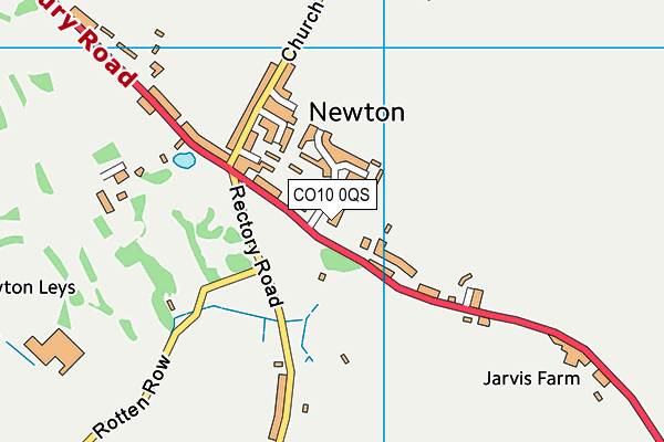 CO10 0QS map - OS VectorMap District (Ordnance Survey)