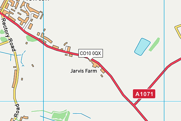 CO10 0QX map - OS VectorMap District (Ordnance Survey)