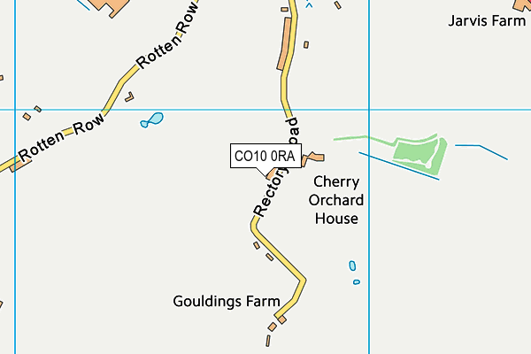 CO10 0RA map - OS VectorMap District (Ordnance Survey)