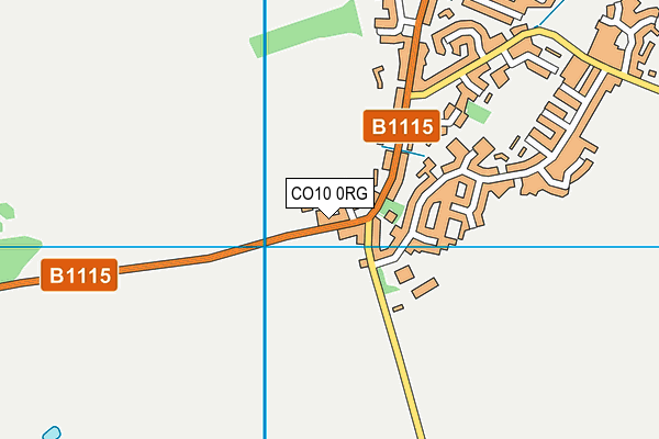 CO10 0RG map - OS VectorMap District (Ordnance Survey)