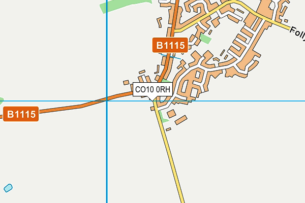 CO10 0RH map - OS VectorMap District (Ordnance Survey)