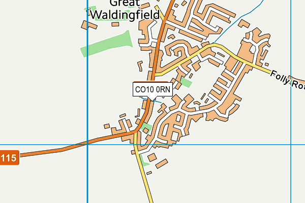 CO10 0RN map - OS VectorMap District (Ordnance Survey)