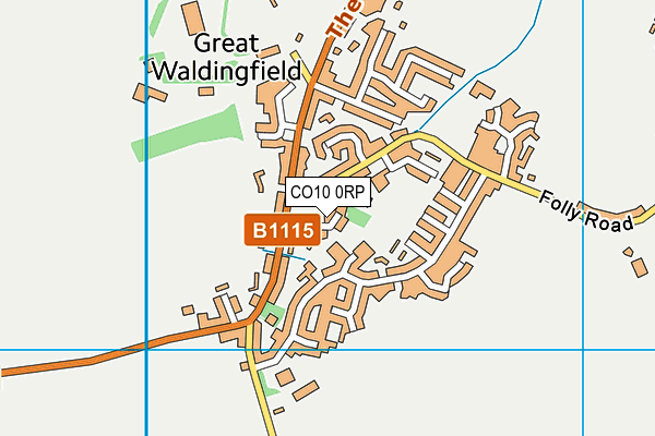 CO10 0RP map - OS VectorMap District (Ordnance Survey)