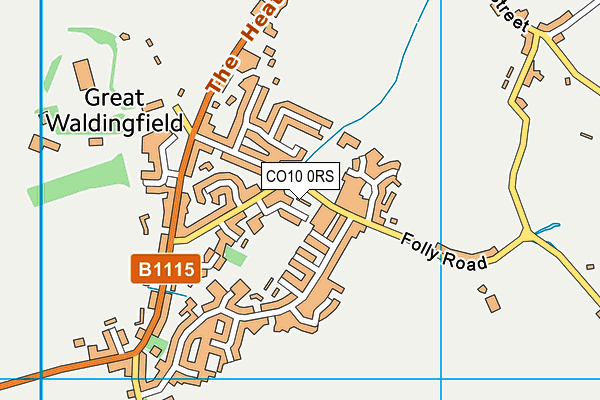 CO10 0RS map - OS VectorMap District (Ordnance Survey)