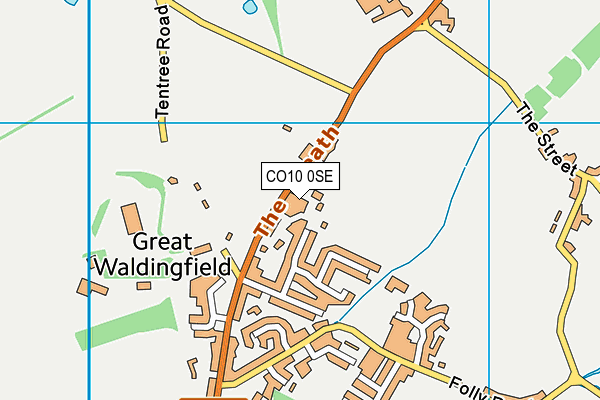 CO10 0SE map - OS VectorMap District (Ordnance Survey)