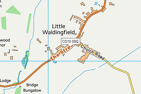 Little Waldingfield Playing Field map (CO10 0SQ) - OS VectorMap District (Ordnance Survey)