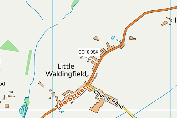 CO10 0SX map - OS VectorMap District (Ordnance Survey)