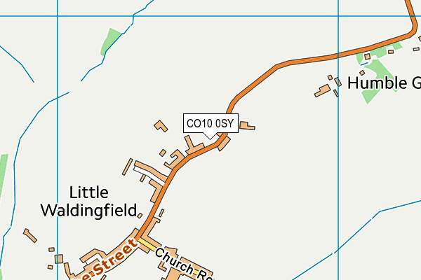 CO10 0SY map - OS VectorMap District (Ordnance Survey)