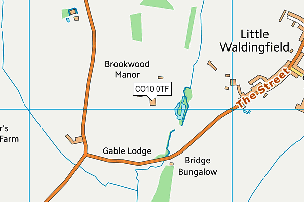 CO10 0TF map - OS VectorMap District (Ordnance Survey)