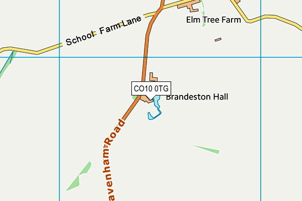 CO10 0TG map - OS VectorMap District (Ordnance Survey)