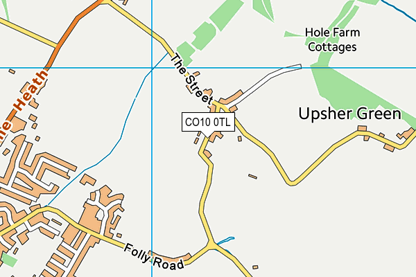 CO10 0TL map - OS VectorMap District (Ordnance Survey)