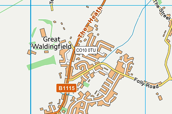 CO10 0TU map - OS VectorMap District (Ordnance Survey)