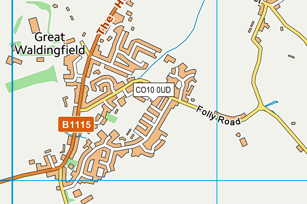 CO10 0UD map - OS VectorMap District (Ordnance Survey)