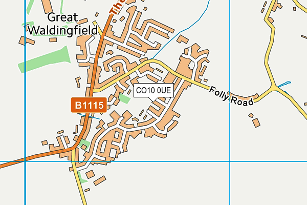 CO10 0UE map - OS VectorMap District (Ordnance Survey)