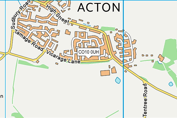 CO10 0UH map - OS VectorMap District (Ordnance Survey)