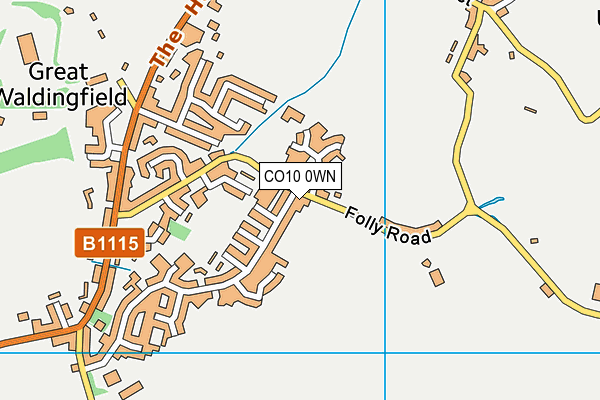 CO10 0WN map - OS VectorMap District (Ordnance Survey)