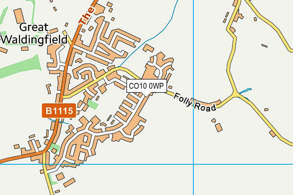 CO10 0WP map - OS VectorMap District (Ordnance Survey)