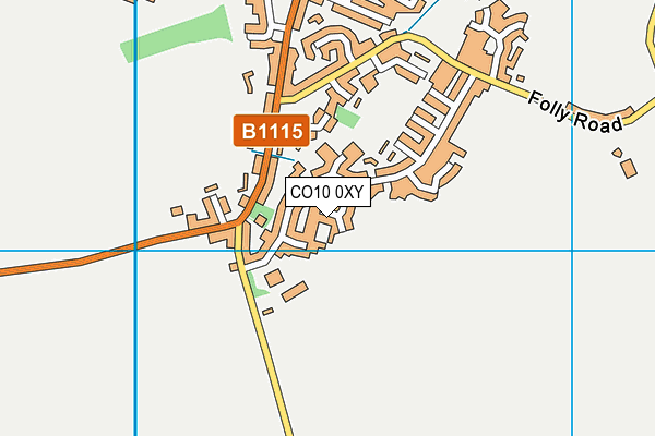 CO10 0XY map - OS VectorMap District (Ordnance Survey)