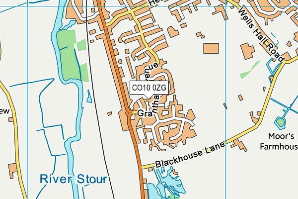 CO10 0ZG map - OS VectorMap District (Ordnance Survey)