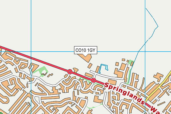 CO10 1GY map - OS VectorMap District (Ordnance Survey)