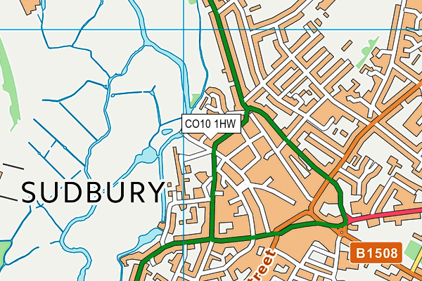 CO10 1HW map - OS VectorMap District (Ordnance Survey)