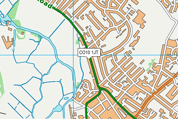 CO10 1JT map - OS VectorMap District (Ordnance Survey)
