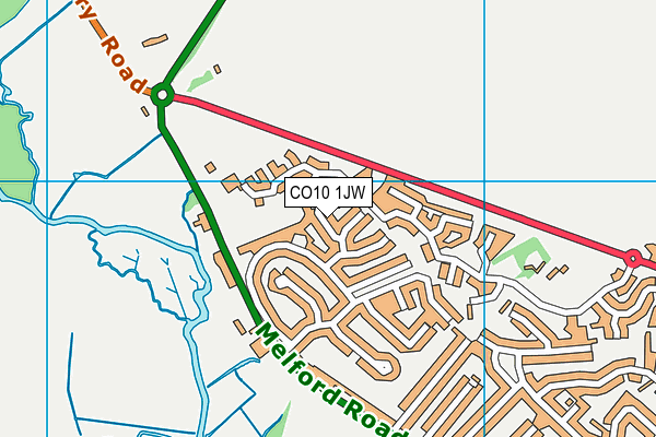 CO10 1JW map - OS VectorMap District (Ordnance Survey)