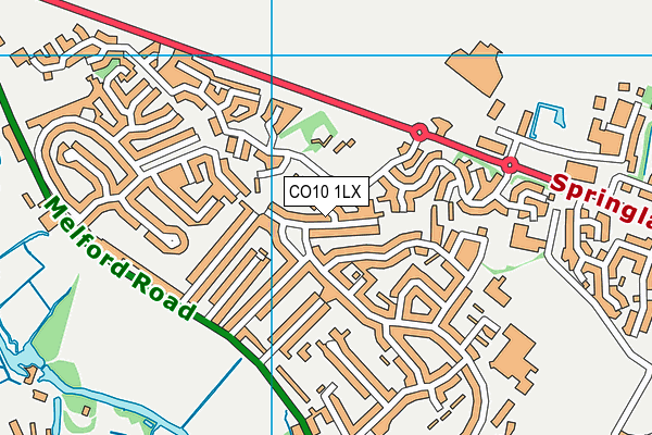 CO10 1LX map - OS VectorMap District (Ordnance Survey)