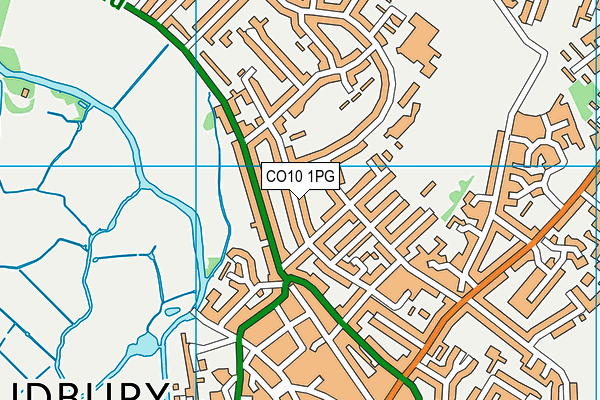 CO10 1PG map - OS VectorMap District (Ordnance Survey)