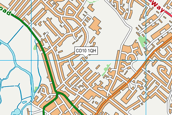 CO10 1QH map - OS VectorMap District (Ordnance Survey)