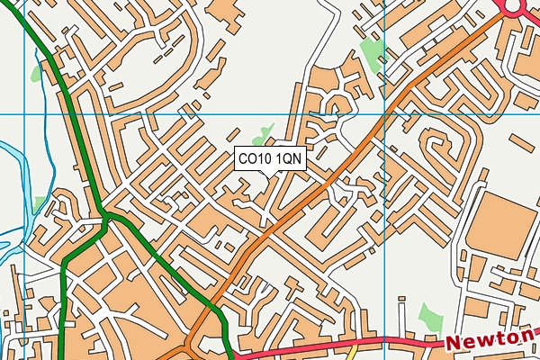 CO10 1QN map - OS VectorMap District (Ordnance Survey)