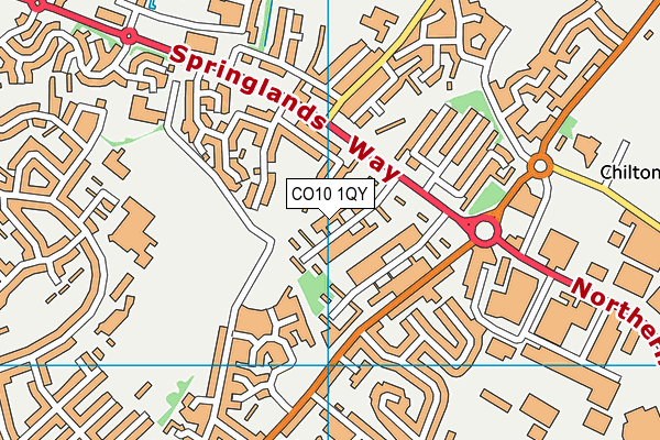 CO10 1QY map - OS VectorMap District (Ordnance Survey)