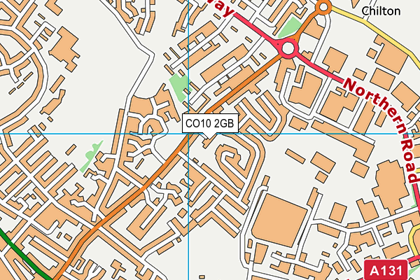 CO10 2GB map - OS VectorMap District (Ordnance Survey)