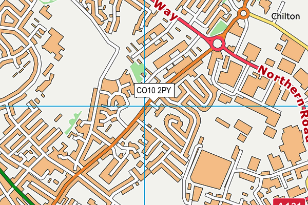 CO10 2PY map - OS VectorMap District (Ordnance Survey)