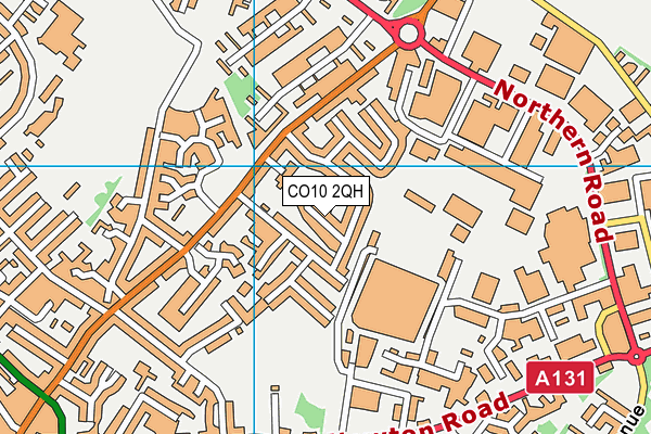 CO10 2QH map - OS VectorMap District (Ordnance Survey)