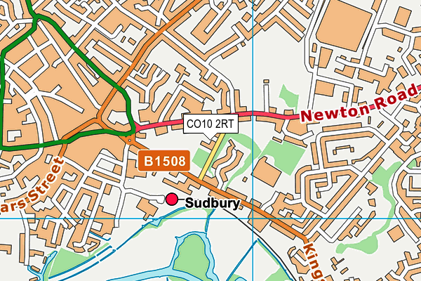 CO10 2RT map - OS VectorMap District (Ordnance Survey)