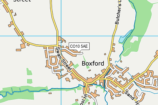Homefields map (CO10 5AE) - OS VectorMap District (Ordnance Survey)