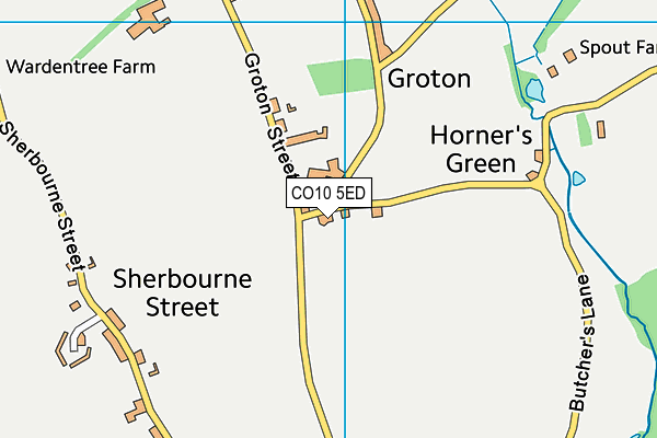 CO10 5ED map - OS VectorMap District (Ordnance Survey)