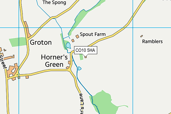 CO10 5HA map - OS VectorMap District (Ordnance Survey)