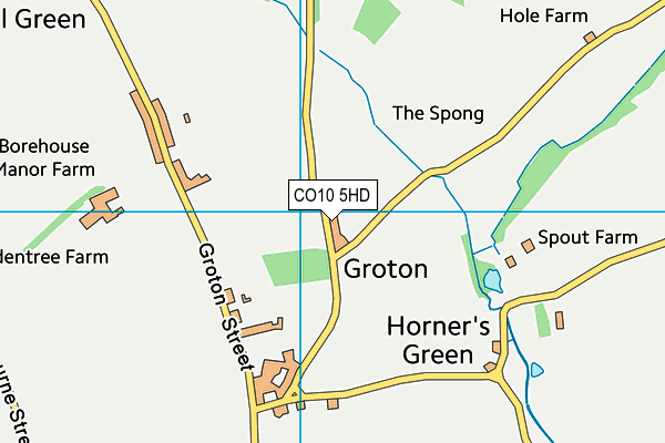 CO10 5HD map - OS VectorMap District (Ordnance Survey)