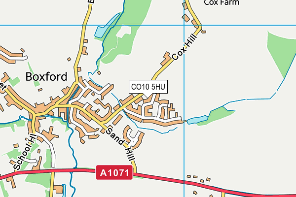 CO10 5HU map - OS VectorMap District (Ordnance Survey)