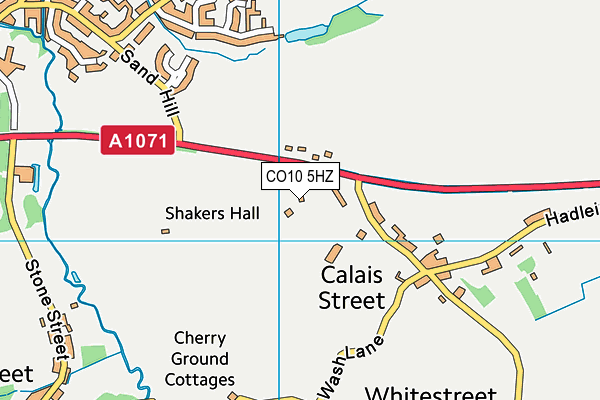 CO10 5HZ map - OS VectorMap District (Ordnance Survey)