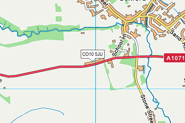 CO10 5JU map - OS VectorMap District (Ordnance Survey)