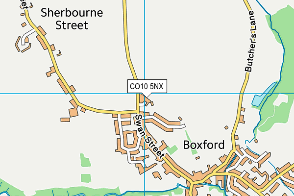 CO10 5NX map - OS VectorMap District (Ordnance Survey)