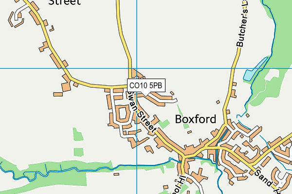 CO10 5PB map - OS VectorMap District (Ordnance Survey)